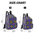 thumbnail image 2 of FORMRS Mini Backpack Purse for Women Quilted Travel Daypack Casual Shoulder Bag, Purple Stained Glass Pattern, 2 of 7