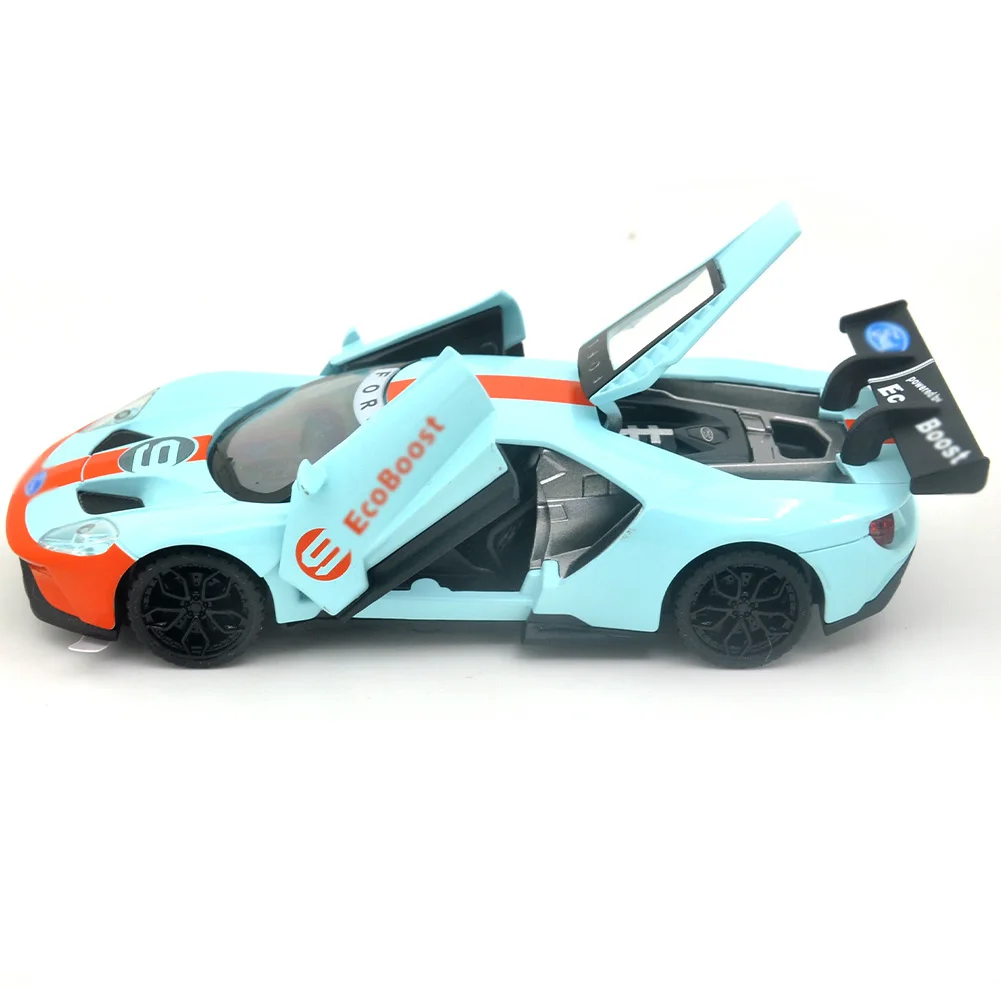 1/32 suitable for Ford GT40 die-casting metal alloy model car sound and light pull-back series children's toy gifts