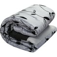 thumbnail image 2 of Nanshing Jolene 7 Piece Flocked Modern Leaves Comforter Set Silver - King, 2 of 5