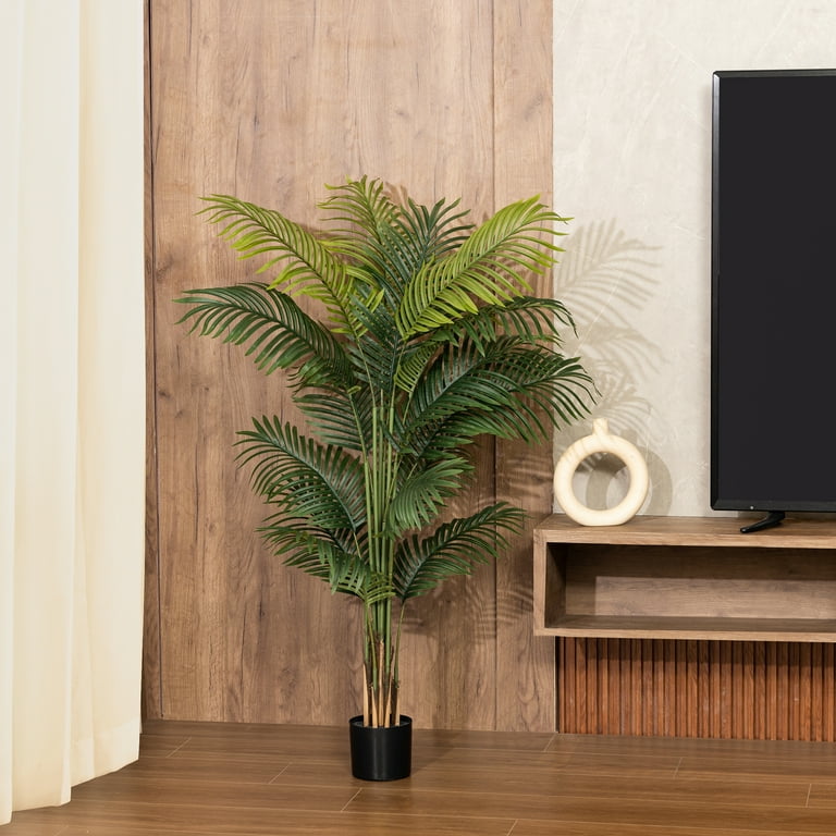 WOKERUI Artificial Plants, 5ft Fake Palm Tree, Pre-Potted Faux Greenery for  Indoor Outdoor Decor - Walmart.com