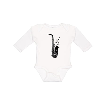 Inktastic Saxophone Musician Band Gift Idea Boys or Girls Long Sleeve Baby Bodysuit