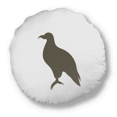 thumbnail image 1 of Coussin Rond avec Motif d'Animal Mignon Aigle Noir Décoration Maison, 1 of 3