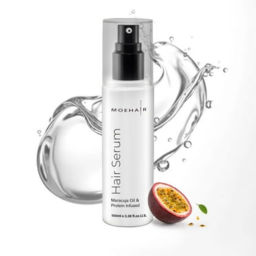 Moehair Anti-Frizz Serum 3.4 fl oz | Silk Drops for All Hair Types | Maracuja Oil | Sulfate-Free