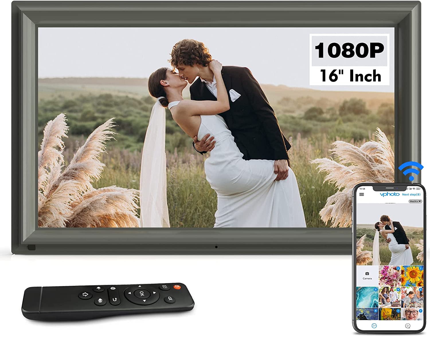 BSIMB 16Inch 32GB FHD Large WiFi Digital Photo Frame 1920 x 1080 IPS