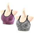 thumbnail image 4 of Yjmei - Sujetador deportivo de 2 piezas para mujer, sujetador deportivo push up con tirantes ajustables y almohadillas extraíbles, sujetador de yoga para correr, trotar y hacer ejercicio, 4 of 4