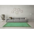 thumbnail image 3 of Ahgly Company Indoor Rectangle Abstract Turquoise Blue Modern Area Rugs, 6' x 9', 3 of 4