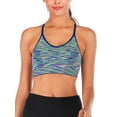 thumbnail image 2 of FUTATA 1-3 Pack Sports Bras For Women Longline Padded Bras Criss-Cross Back Yoga Bras Medium Support Impact Workout Running Bras Crop Tops, 2 of 7