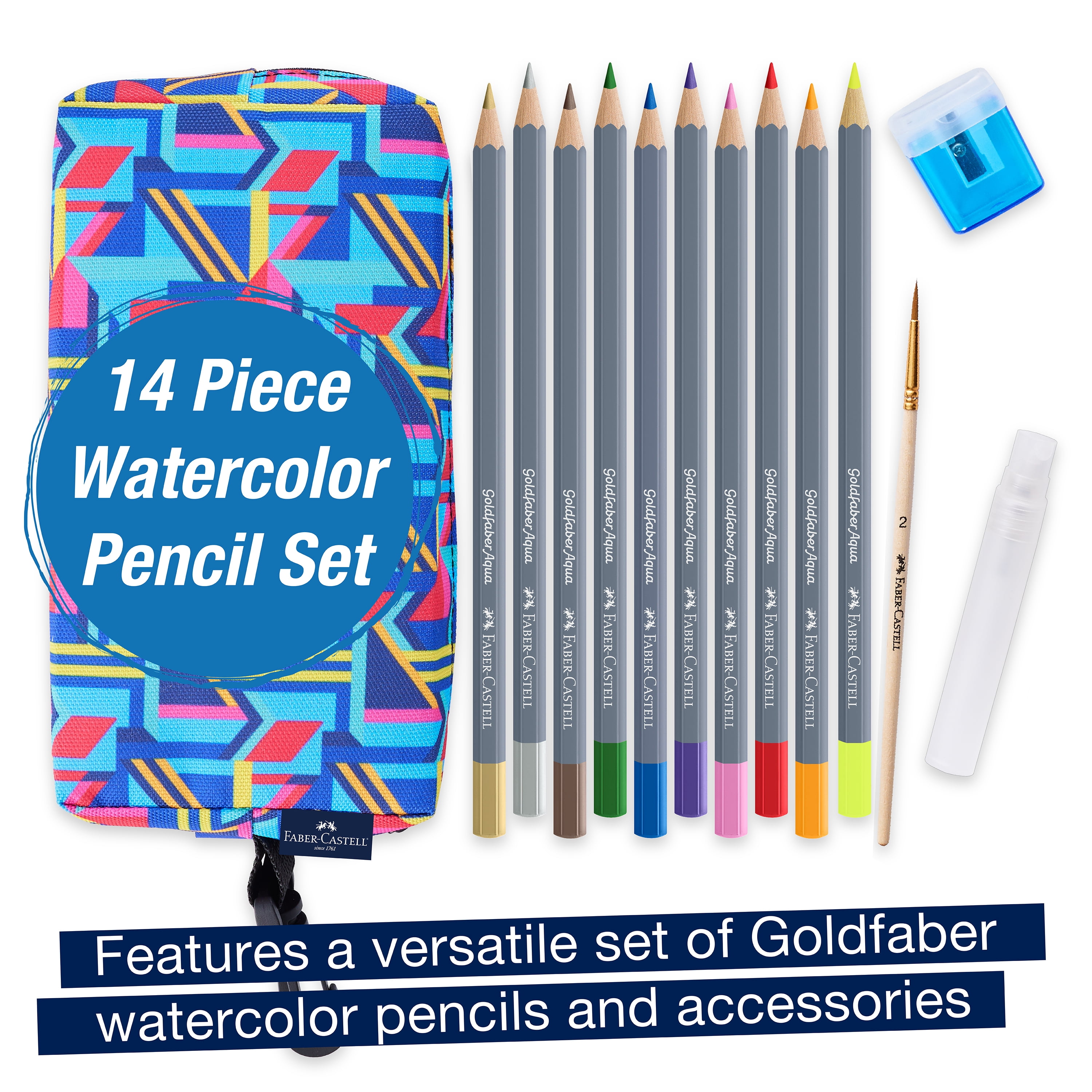 Faber-Castell Art on the Go Watercolor Pencils - 10 Pencils for Beginners (Adults) Unisex