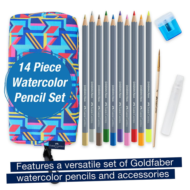 Faber Castell Premium Watercolor Pencils, 48 Colored Pencils