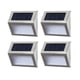 thumbnail image 1 of 4pcs Solar Powered Stair Light Stainless Steel Outdoor Garden Yard Step Lights Wall Lamp (Warm Lights), 1 of 4