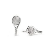 GIMMEDAT Tennis Racket Silver Stud Earrings Player Jewelry Women Girl Gift