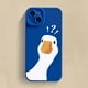 thumbnail image 1 of Cartoon Doubt Duck Smile Lattice Case For iPhone 11 12 13 14 Pro Max XR XS X 7 8 Plus SE2020 Mini Shockproof Soft Silicone Cover xuanjing unisex, 1 of 2