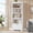 White 31.5in, variant on 5 Tier Bookshelf, 69" Tall Farmhouse Bookcase with 2 Doors & Adjustable Shelves - Open Display Storage Rack with Anti-Slip Design for Home Office, Balcony, Library, Study, Living Room, Black