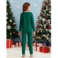 thumbnail image 5 of Arshiner Girl Clothes 2 Piece Outfits Slim Long Sleeve Shirt and Leggings Sets Thermal Underwear Brown, 5 of 6