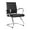 Black, variant on LeisureMod Office Chair Upholstered Leather Computer Chair with Stainless Steel Frame Benmar Series in Black