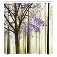 thumbnail image 3 of Ambesonne Autumn Shower Curtain, Lonely Tree Leaves Woods, 69"Wx75"L, Pale Purple, 3 of 3