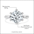 thumbnail image 2 of Dazzlingrock Collection IGI Certified 2.50 Carat Round Lab Grown White Diamond 6 Prong Classic Solitaire Engagement Ring for Women in 14K Solid White Gold Size 5, 2 of 5