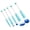 Blue, variant on Giaone 5pcs Beadable Makeup Brushes DIY Beaded Comestic Brush for Eyeshadow Eyebrow