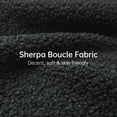 thumbnail image 6 of Morden Fort Sherpa Boucle Cloud 3-Seater Sofa, Upholstered Modern Comfy Couch with Crescent Wood Legs and 3 Matching Pillows, Black, 6 of 8