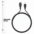 thumbnail image 3 of OPAL- Power Cord Cable For Dell P2423 P2723Qe P3223Qe P2424Ht P3424We P3424Web Monitor, 3 of 4