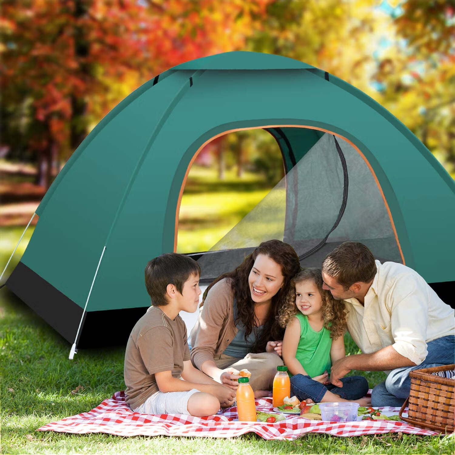 2-Person Dome Tent,Easy Set Up Shelter with Rain Fly & Carry Bag for Camping, Beach, Backpacking, Hiking