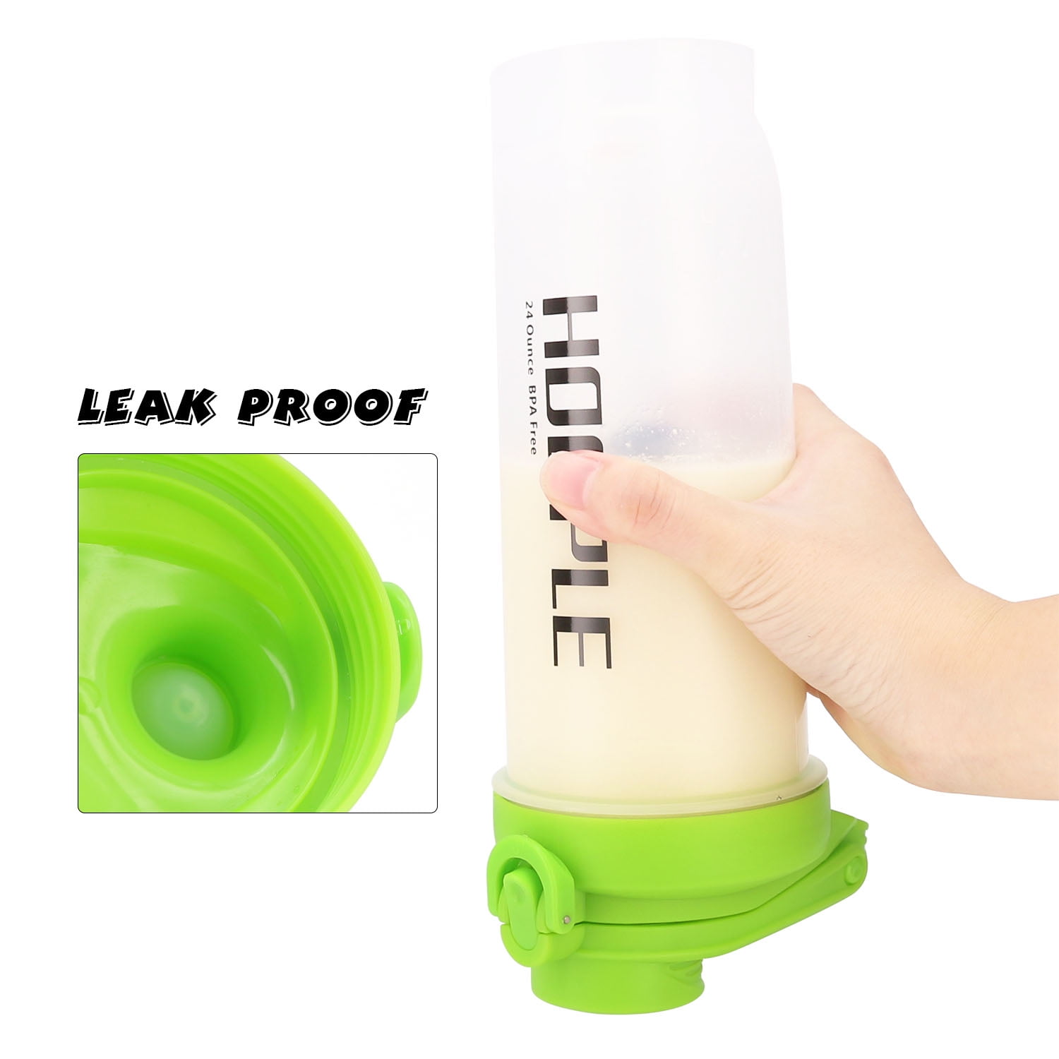 24 Oz. Plastic Shaker Bottle W/ Mixer & Handle - Brilliant Promos