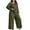 Army Green, variant on Enjoytime Pajama Sets for Women 2 Piece Crew Neck Long Sleeve Plus Size Pajamas Fall Soft Comfy Casual Solid Color Loose Sleepwear