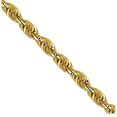 thumbnail image 2 of 14K Solid Yellow Gold 1.3mm Rope Chain Twisted Link Necklace, 2 of 4