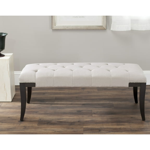 SAFAVIEH Gibbons Classic Glam Upholstered Bench w/ Nail Heads