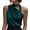 Green, variant on SEMPAI Elegant Tank Tops for Women Dressy Satin Sleeveless Shirts Asymmetrical Neck One Shoulder Wrap Around Neck Blouses