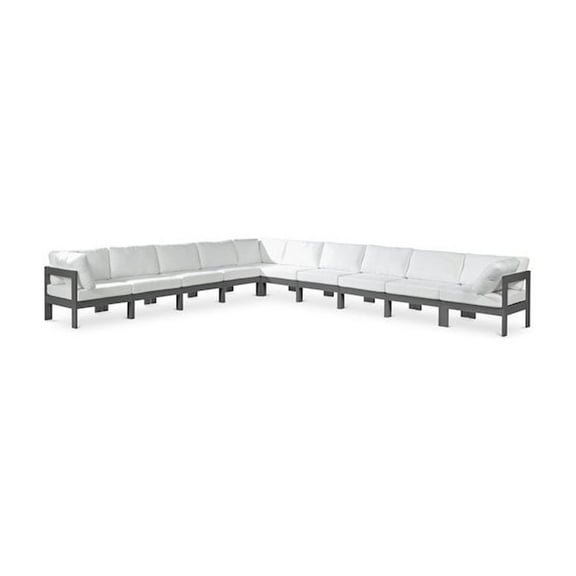 Meridian Furniture Nizuc White Outdoor Patio Modular Sectional