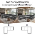 thumbnail image 3 of LLappuil Sectional Sofa, Pull Out Sofa Bed King Size, 6 Seat Chenille Sofa Couch Convertible Sleeper Sofa Bed for Living Room Light Gray, 3 of 8