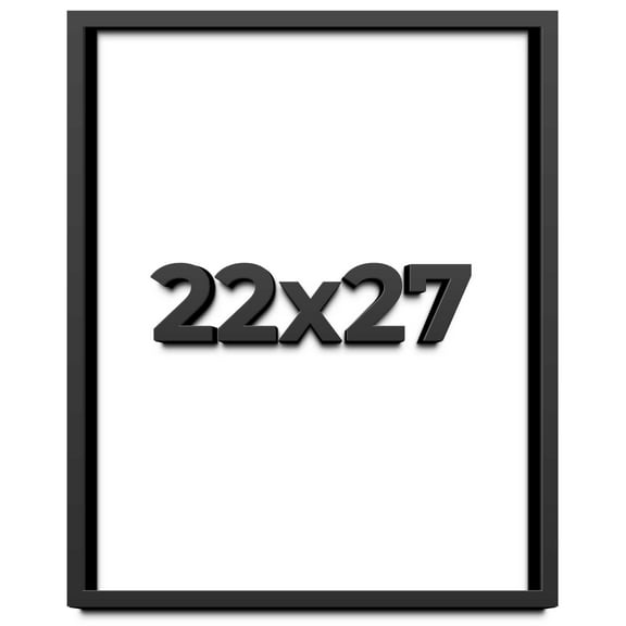 22x27 Shadow Box Frame Black | 1 inches Deep Real Wood Contemporary Shadowbox Display Frame | UV