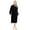 BLACK, variant on Womens Flannel Zipper Robe, Cozy Long Sleeve Loungewear Soft Warm House Coat Nightgown for Women with Pockets( BLACK, L/XL)