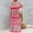 Red, variant on BLTIBY Women's Summer Maxi Dress Off the Shoulder Ruffle Strapless Printed Boho Casual Loose Fashion Long Dresses Hot Pink XL