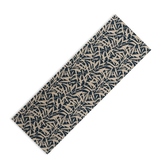 Society6 Alisa Galitsyna Organic Pattern Blue and Beige (6mm) 24" x 70" Yoga Mat