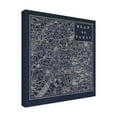 thumbnail image 2 of Trademark Fine Art 'Blueprint Map Paris Square' Canvas Art by Sue Schlabach, 2 of 4