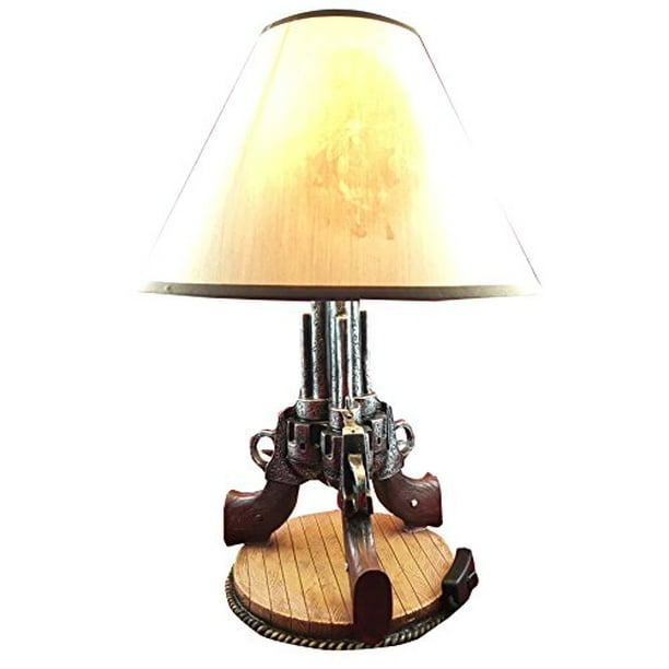 Triple Beretta Gun Six Shooters 19 H Desktop Table Lamp Cowboy Six Shooters 19 H Desktop Table Lamp