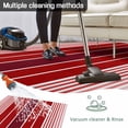 thumbnail image 5 of Red Striped Outdoor Rug 3x5 Ft - Reversible Patio Rug Outdoor Camping Rugs, Modern Minimalist Gradient Lines Country Washable Indoor Outdoor Area Rugs, Non-Slip Outdoor Carpet Runner for Deck/Porch, 5 of 8
