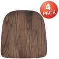 thumbnail image 1 of 4 Pk. Rustic Walnut Wood Seat for Colorful Metal Chairs, 1 of 5