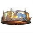 thumbnail image 2 of Meyda Tiffany 77902 Moose At Dusk 2 Light 18-1/2" Wide Semi Flush Drum Ceiling Fixture -, 2 of 2