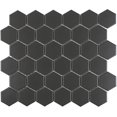 thumbnail image 1 of 1 Carton/10 SQFT - 2" Hexagon Mosaic Tile, Black (Matte), 1 of 4