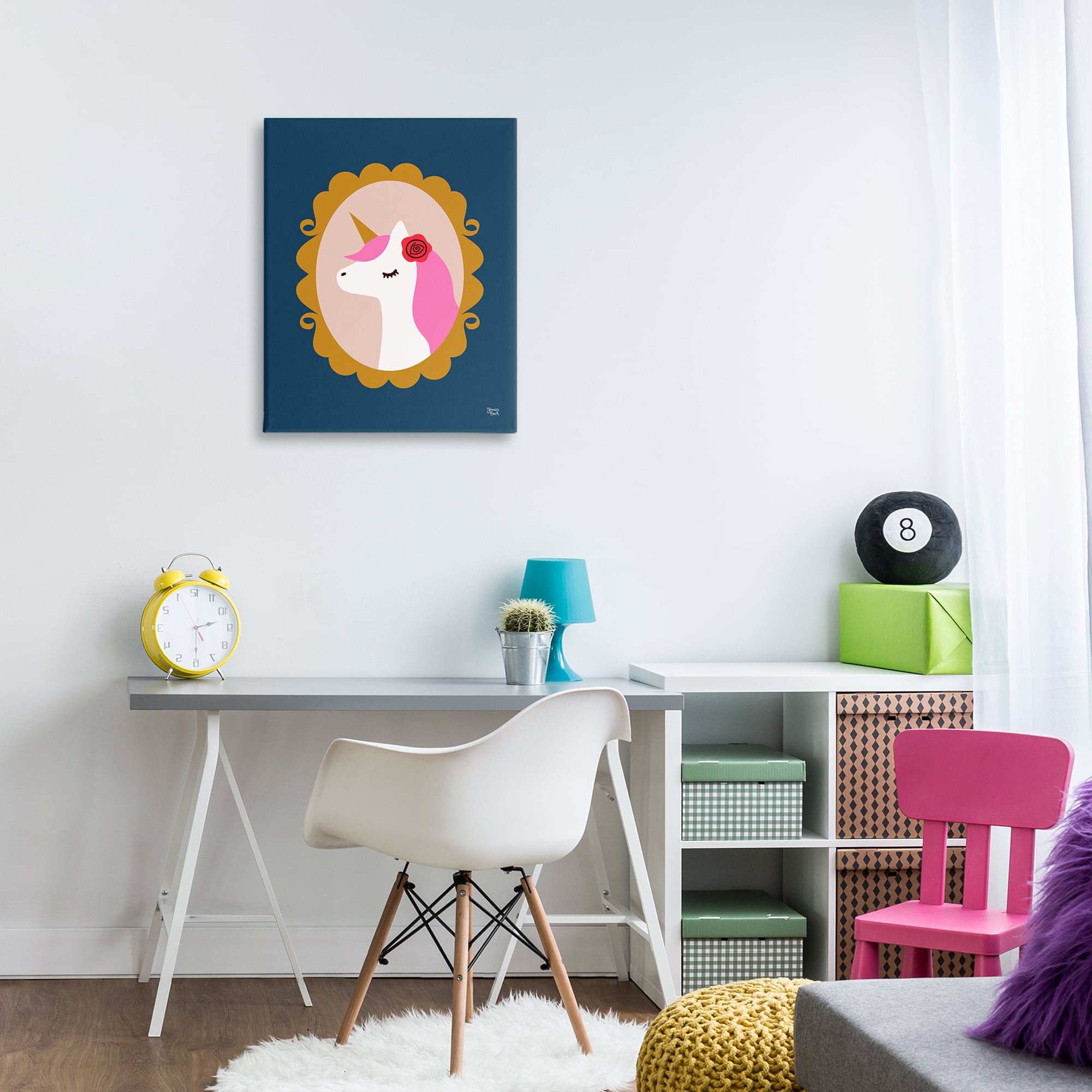 Stupell Industries Chic Unicorn Portrait Fantasy & Sci-Fi Painting Wrapped Canvas Art Print Wall Art, 24 x 30
