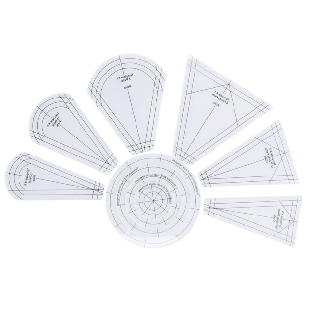 Quilting Templates, Easy To Use Tool Shaped Patch Work Sewing Ruler For Embroidery Lovers For Professional Tailors For Apprentices