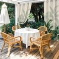 thumbnail image 4 of Outdoor Curtains for Patio Waterproof, Palm Leaves Tropical Outdoor Privacy Panels Grommet, Green Botanical Summer Linen Blackout Outside Curtains for Porch/Cabana/Pergola/Gazebo 54"x108", 2 Panels, 4 of 8