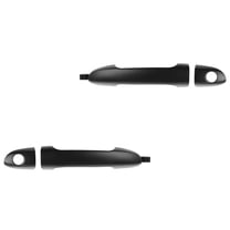 TRQ Door Handles Outside Smooth Black Front LH RH Pair Set for Spectra Spectra5 DHA35358