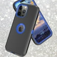 thumbnail image 7 of Xhy iPhone 13 Pro Max Case + Screen Protectors + Camera Lens Protector, Heavy Duty Hard Shockproof Armor Protector Case (Black+Dark Blue), 7 of 7