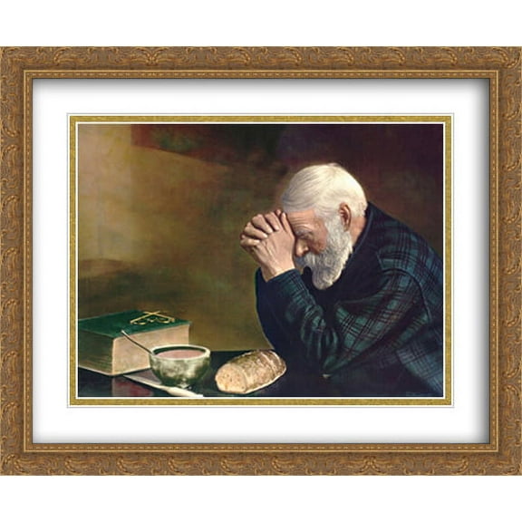 Grace 2x Matted 30x26 Large Gold Ornate Framed Art Print by Enstrom