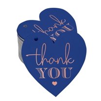 Inkdotpot Rose Gold Foil Paper Hang Tag Thank You Bridal Shower-Baby Shower-Retirement-Wedding-Birthday Favor Tag 100 Pieces