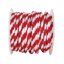 Wellington Derby Rope Poly 450 Lb. Red, White 5/8 " Dia. X 200 ' Solid Braid